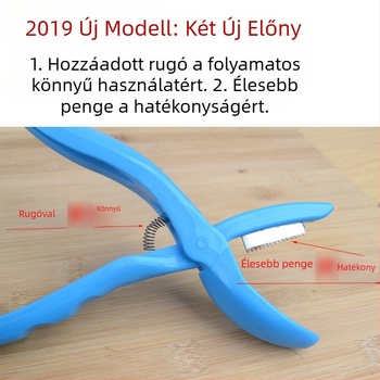 Gesztenye nyitó kés - műanyag test, testreszabható feldolgozás, 2018-as kiadás - Happy Heart