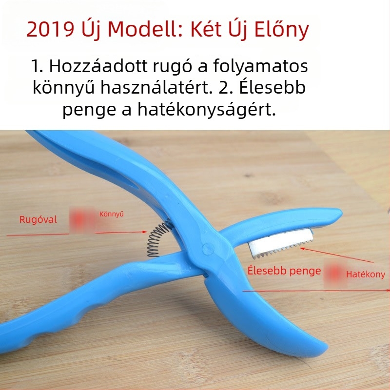 Gesztenye nyitó kés - műanyag test, testreszabható feldolgozás, 2018-as kiadás - Happy Heart