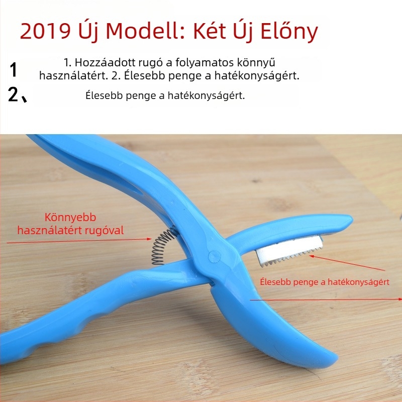 Gesztenye nyitó kés - műanyag test, testreszabható feldolgozás, 2018-as kiadás - Happy Heart