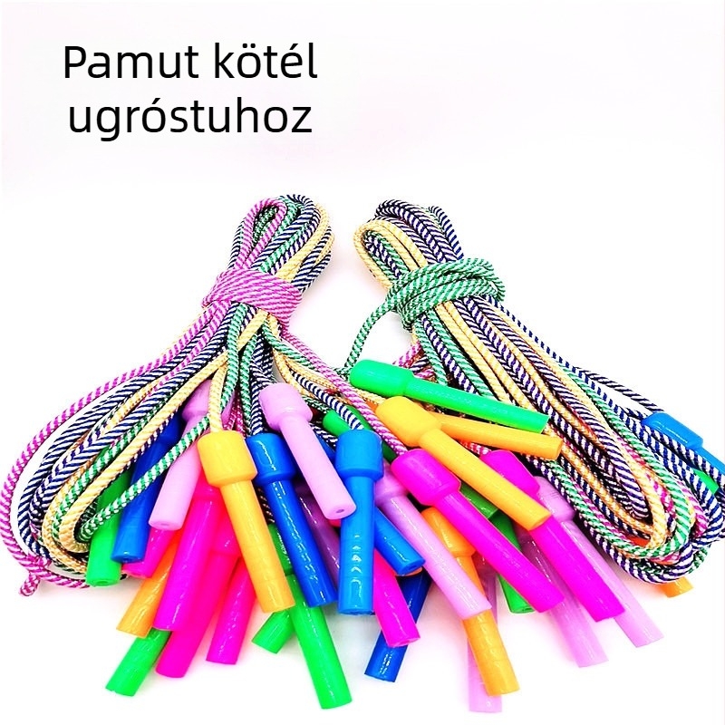 Pamutból készült ugrókötél, modell 5520, edzéshez és testformáláshoz