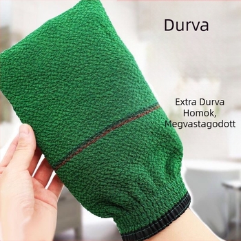 Férfiaknak készült durva szemcsés fürdőkesztyű általános használatra