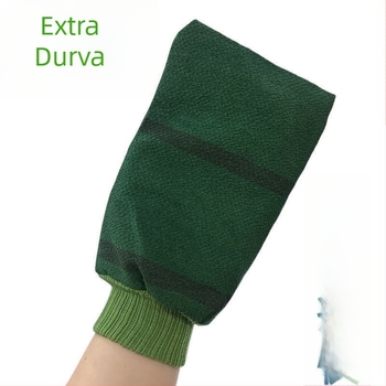 Férfiaknak készült durva szemcsés fürdőkesztyű általános használatra