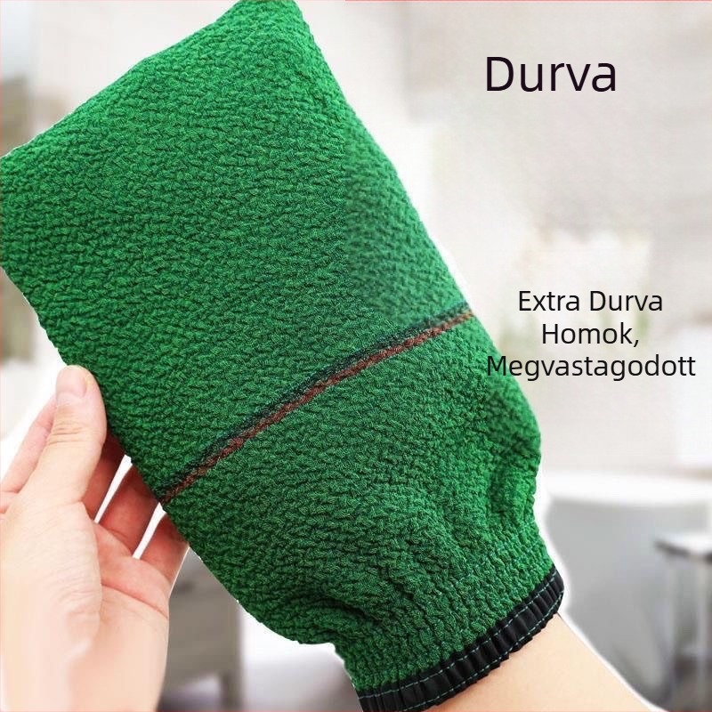 Férfiaknak készült durva szemcsés fürdőkesztyű általános használatra