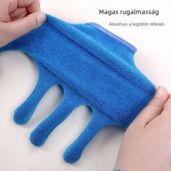 Fürdő kesztyűk, ötujjas kialakítás, rostos selyem anyag, Shandong eredetű, Towel Style márka