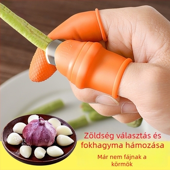 Vasból készült zöldségvágó kézvédő — ujj peeling eszköz babok, garnéla, edamame, lótuszmagok hámozásához (Anyag: Vas; Stílus: Szokatlan; Bevezetés: 2024)
