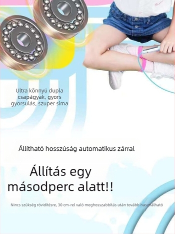 Dupla csapágyas ugrókötél, versenyszerű, PVC anyagból, gyerekek és felnőttek számára, futáshoz és edzéshez