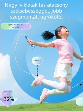 Dupla csapágyas ugrókötél, versenyszerű, PVC anyagból, gyerekek és felnőttek számára, futáshoz és edzéshez