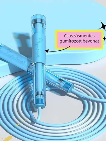 Dupla csapágyas ugrókötél, versenyszerű, PVC anyagból, gyerekek és felnőttek számára, futáshoz és edzéshez
