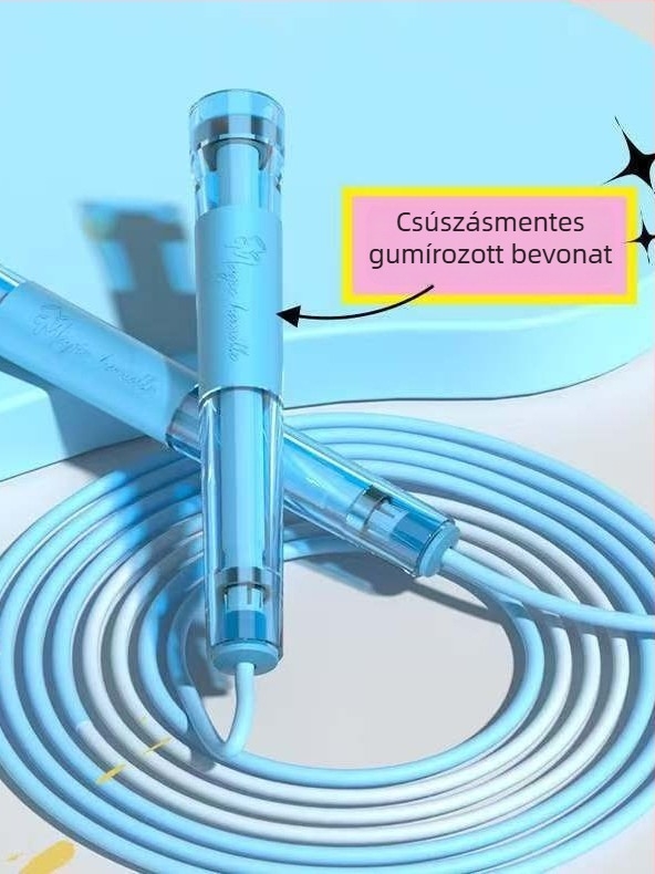 Dupla csapágyas ugrókötél, versenyszerű, PVC anyagból, gyerekek és felnőttek számára, futáshoz és edzéshez