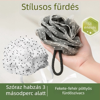 Fürdőgolyó pöttyös dizájnnal, anyag: polietilén és poliészter, 300 darab a dobozban, testreszabható