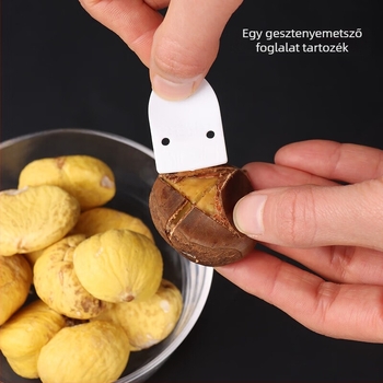 304 rozsdamentes acél gesztenyebontó, keresztes csipesz, háztartási konyhai eszköz, modern minimalista stílus