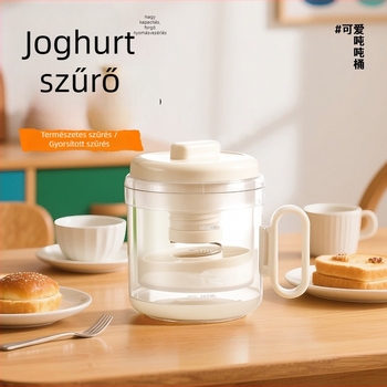 Joghurt szűrő fogantyúval — Leiwei; Anyag: ABS+PP+rozsdamentes acél+nem szőtt textil; Termékkód: Lw014054