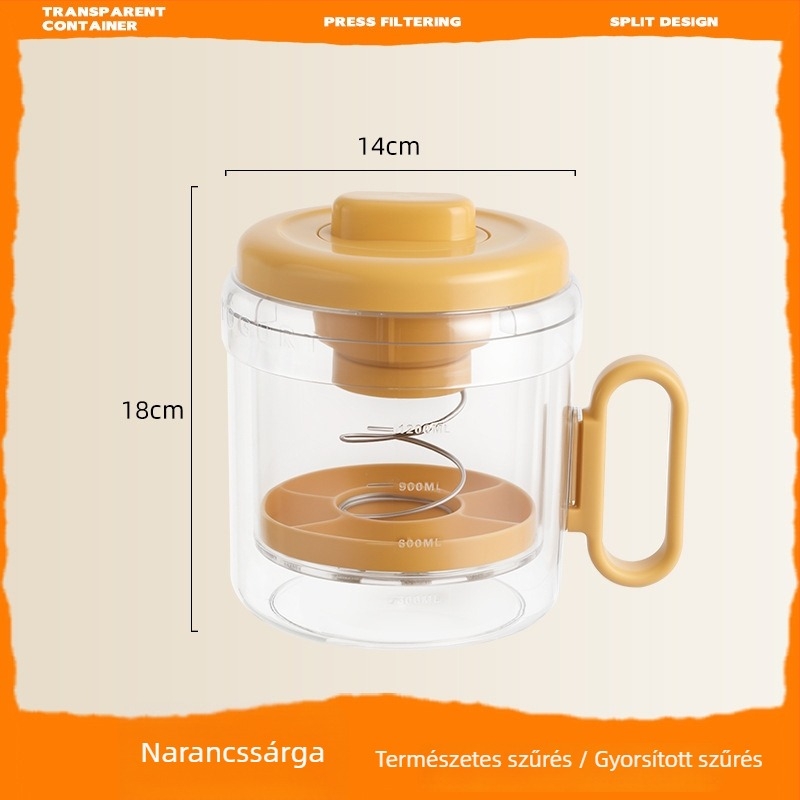 Joghurt szűrő fogantyúval — Leiwei; Anyag: ABS+PP+rozsdamentes acél+nem szőtt textil; Termékkód: Lw014054