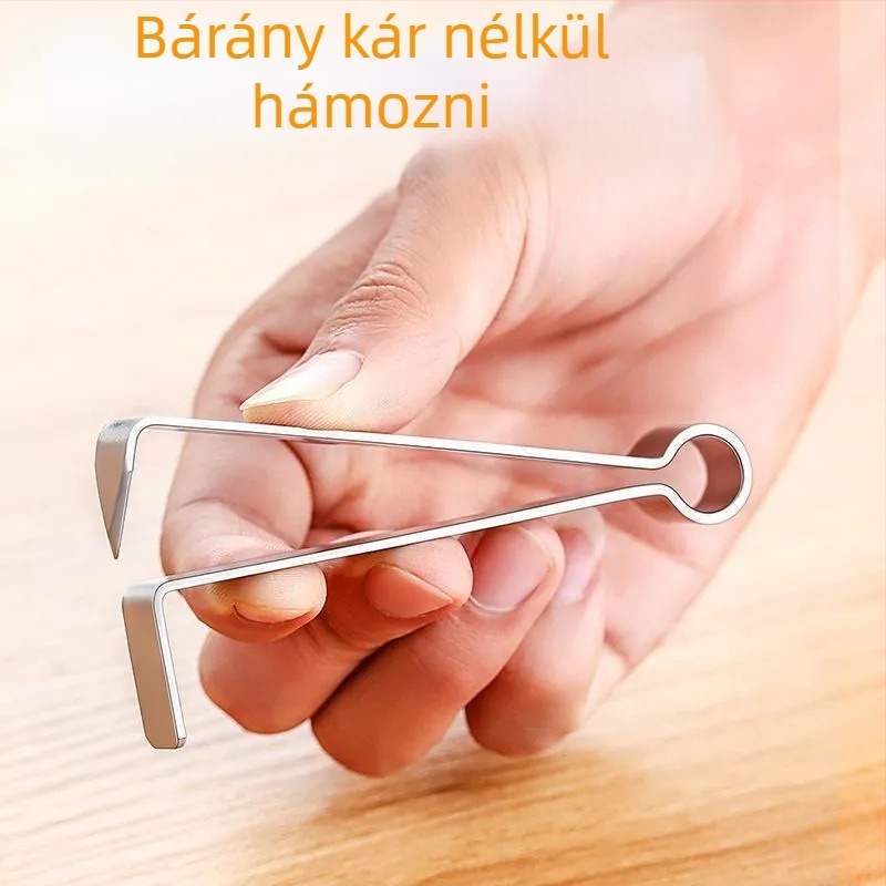 Rozsdamentes acél Water Chestnut hámozó eszköz, Five Strokes, modern minimalist dizájn, testreszabás elérhető