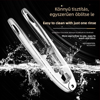 Anrun cinkötvözetű diótörő – Többfunkciós dióvágó diófélékhez (dió, mogyoró, fenyőmag) héjleválasztóval