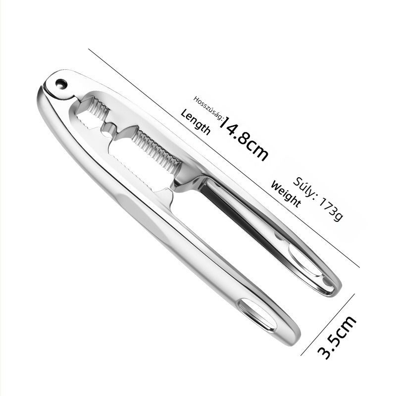 Anrun cinkötvözetű diótörő – Többfunkciós dióvágó diófélékhez (dió, mogyoró, fenyőmag) héjleválasztóval