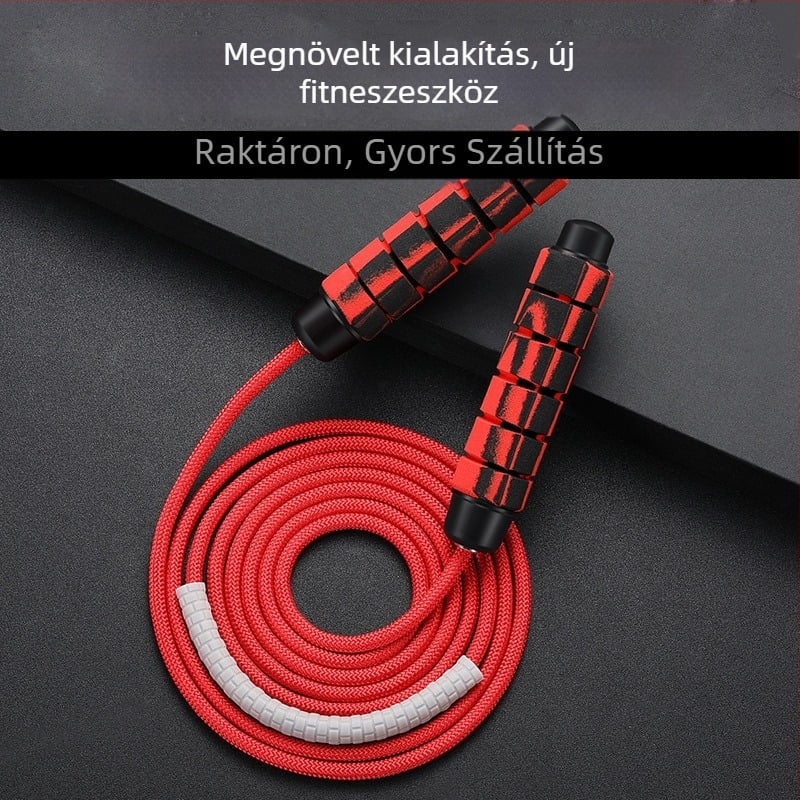 MAXSOINS professzionális súlyozott ugrókötél csapágyas rendszerrel, kopásálló vastag kötél poliészterből fiatalok versenyfelkészítéséhez; anyag: poliészter; specifikációk: 2.9; felhasználási területek: fitnesz és testformálás, mozgási trendek.