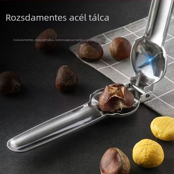 Frost Rozsdamentes acélból készült gesztenyenyitó és hántoló eszköz, logónyomás lehetőséggel