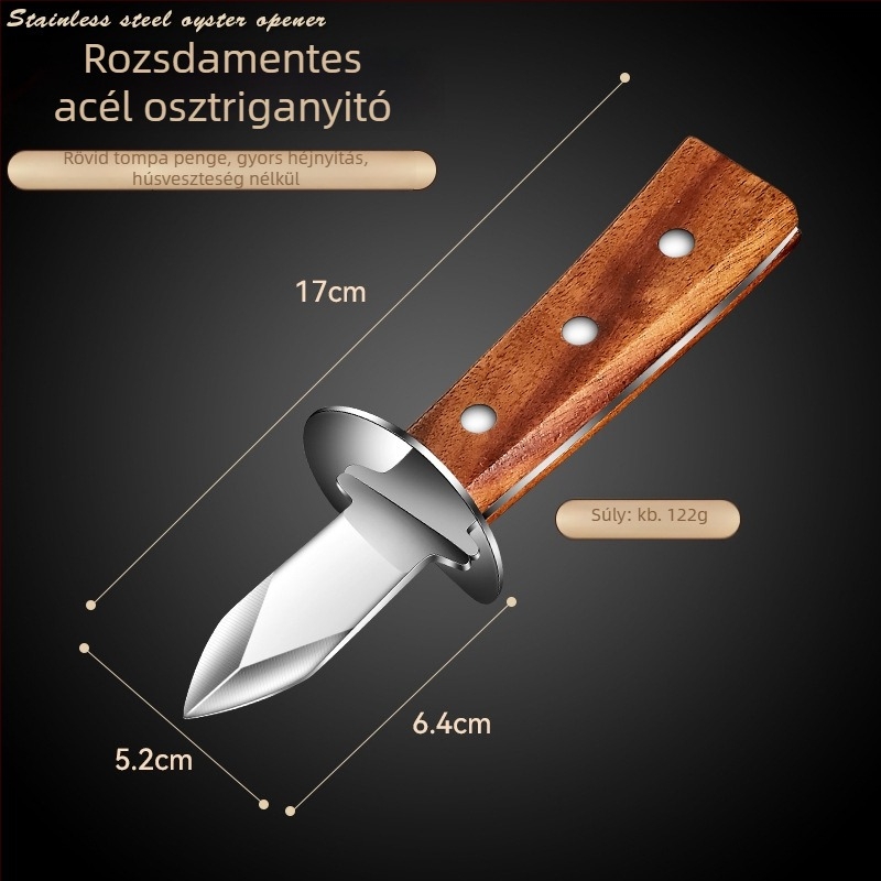 304 rozsdamentes acél osztriga kés — nyitóeszköz háztartási és professzionális használatra