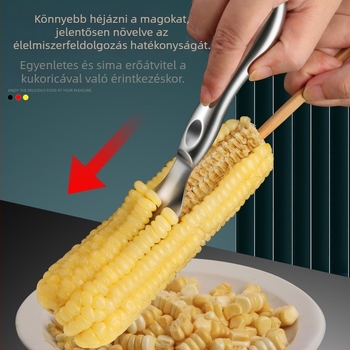 304 rozsdamentes acél kukorica planírozó – kézi eszköz, logó nyomtatás és testreszabás elérhető