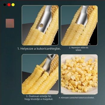 304 rozsdamentes acél kukorica planírozó – kézi eszköz, logó nyomtatás és testreszabás elérhető