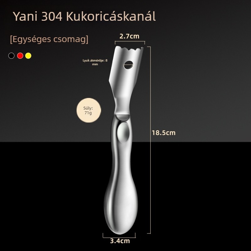 304 rozsdamentes acél kukorica planírozó – kézi eszköz, logó nyomtatás és testreszabás elérhető