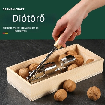 Tároló dióklipsz, dióhéj-eltávolító konyhai eszköz finomított vasból