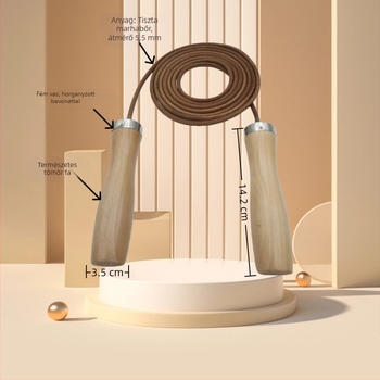 Ugrókötél tehenebőrrel bevont fa markolattal és csapágyas mechanizmussal – Yingjiusi, Ningbo eredet, 2021 tavasz