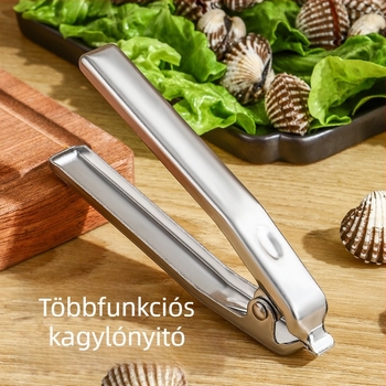 Vérkagyló klipek nyitó – Next Chef Excellent, 430 rozsdamentes acél, modern egyszerű dizájn, nyomtatott logó, kiadás 2022