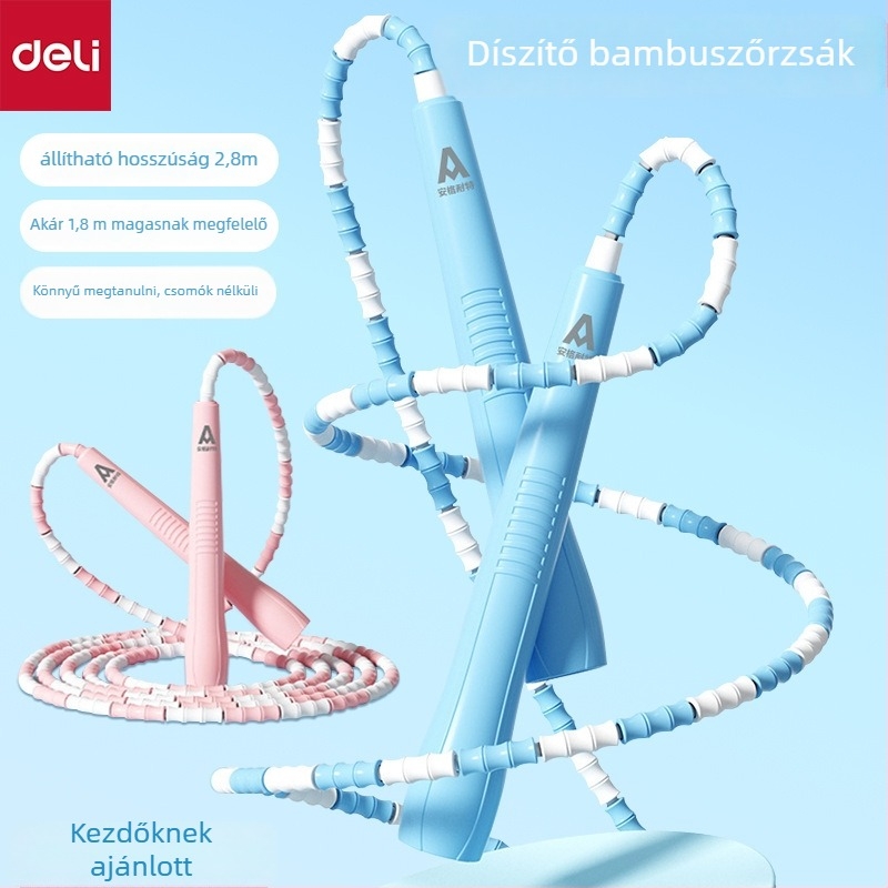 Deli FT168 Állítható ugrókötél gyerekeknek, kezdőknek könnyen tanulható, műanyag/pamut kötél