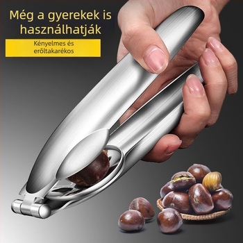Rozsdamentes acél gesztenyenyitó fogó – minimalist design
