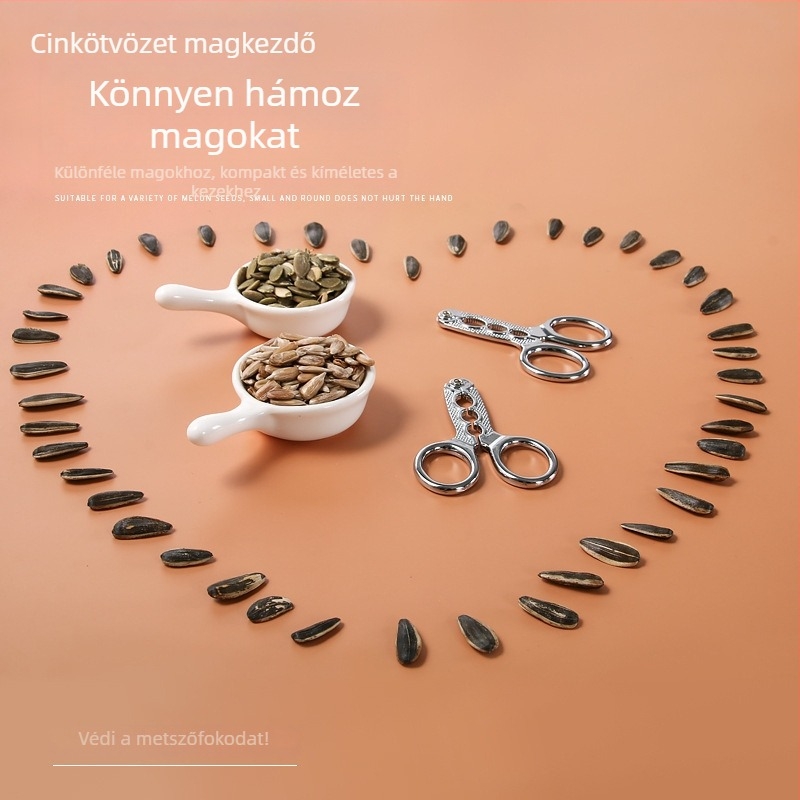 Maghéjító fogó magvakhoz és diófélékhez, rozsdamentes acél, minimalist design