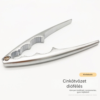 Zinkötvözetű dióklipsz – háromágú, hordozható, háztartási használatra