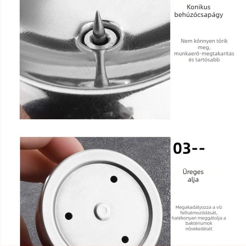 Tojáslyukasztó (304 rozsdamentes acél, kézi működtetés, Kangyi márka, modern minimalist dizájn)