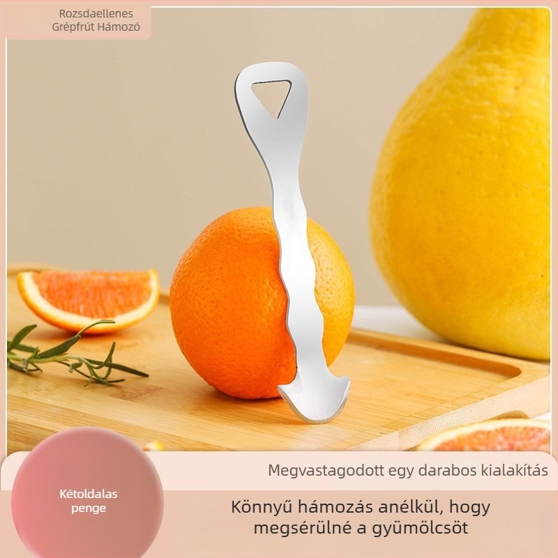 Rozsdamentes acél narancs- és grapefruit-hámozó - modern design, logó nyomtatási lehetőség