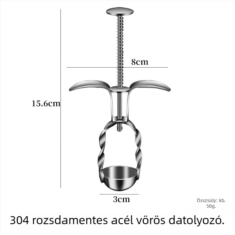 Chufanda 304 rozsdamentes acél – vörös daták magkivonó, sokoldalú háztartási eszköz