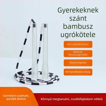 Ugrókötél hosszabbított markolattal, állítható hosszúságú, HC-03 modell, Hengtong márka, PP