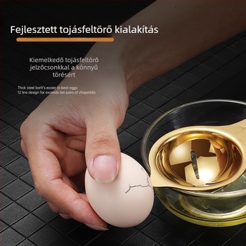 Rayatu 304 rozsdamentes acél tojásfehérje- és sárgája-szeparátor – kézi, elektromos áram nélküli, modern stílusú konyhai eszköz