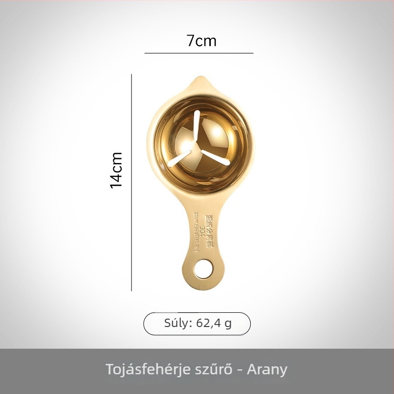 Rayatu 304 rozsdamentes acél tojásfehérje- és sárgája-szeparátor – kézi, elektromos áram nélküli, modern stílusú konyhai eszköz