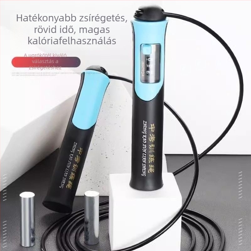 Ugrókötél acélhuzalos kivitel, súlyozott, mechanikus számláló – J314, Shengyue Sports