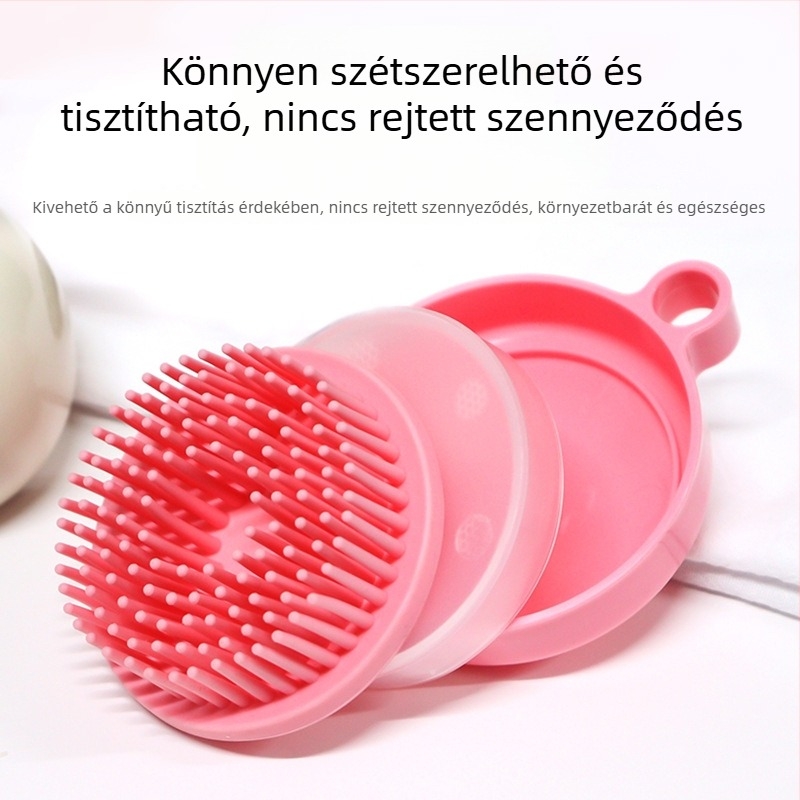 Szilikon hajmosó kefé a fejbőr tisztítására és fejmasszázsra