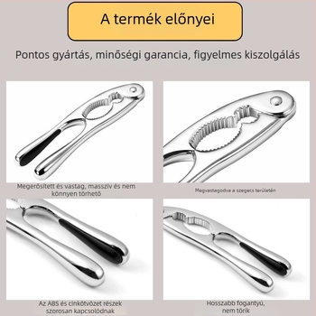 Multifunkcionális diócsipesz vastagított kivitelben, cink ötvözet, Yongkang eredetű, 2018-as piacra kerülés, feldolgozás testreszabása és logónyomtatás elérhető