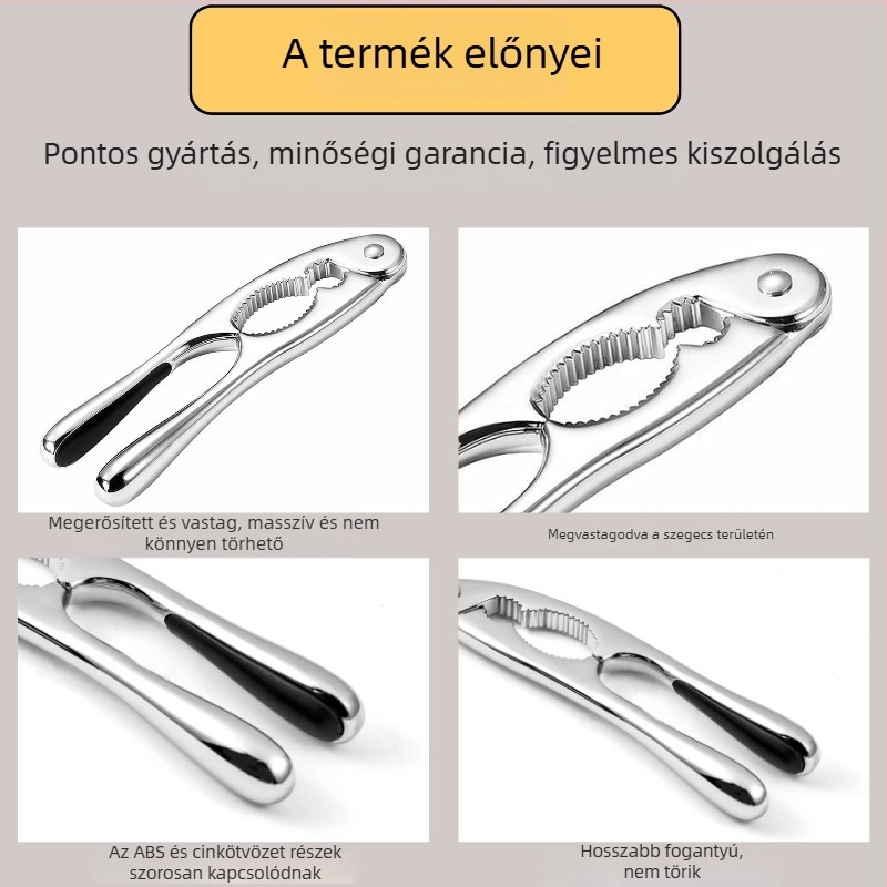 Multifunkcionális diócsipesz vastagított kivitelben, cink ötvözet, Yongkang eredetű, 2018-as piacra kerülés, feldolgozás testreszabása és logónyomtatás elérhető