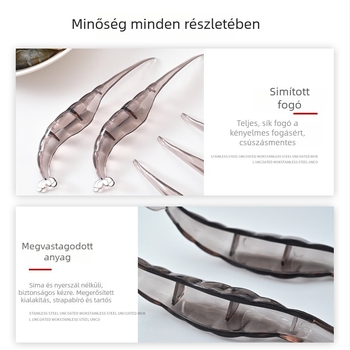 Garnéla hámozó - PP műanyag, otthoni konyhai eszköz gyors hámozáshoz, modern minimalista stílus (Anyag: PP; Használat: Otthoni konyha; Funkció: Gyors hámozás; Stílus: Modern minimalizmus)