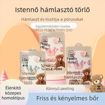 Női fürdőkesztyű - erős hátmasszázs, fájdalommentes iszap peeling, poliészter szivacs