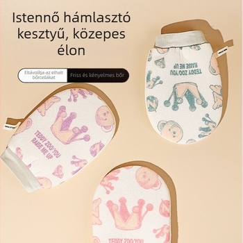 Női fürdőkesztyű - erős hátmasszázs, fájdalommentes iszap peeling, poliészter szivacs