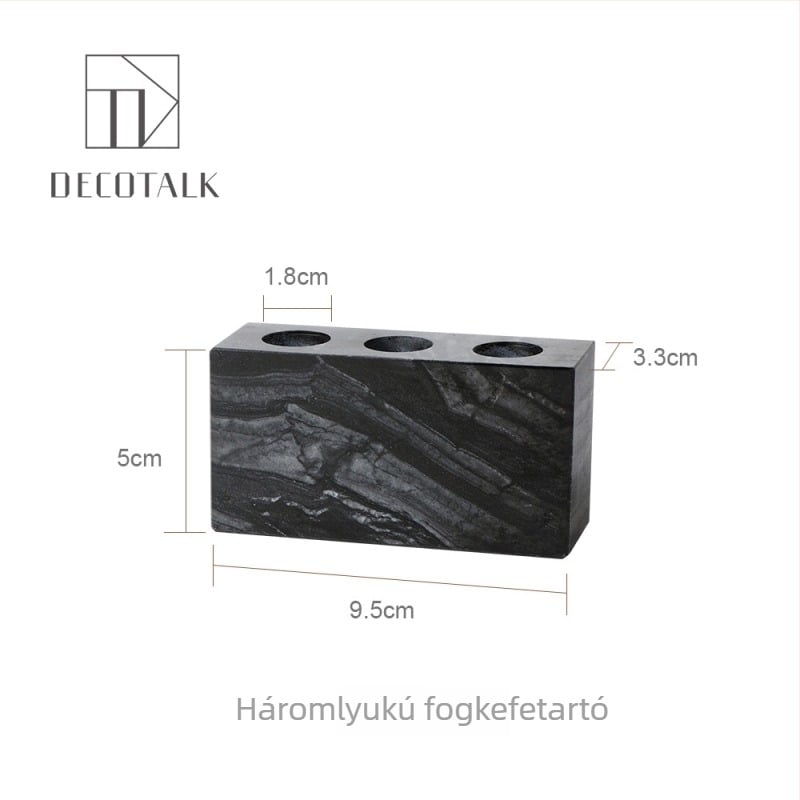 Márvány fogkefetartó, fúrás nélküli rögzítés, nordic stílus, DecoTalk