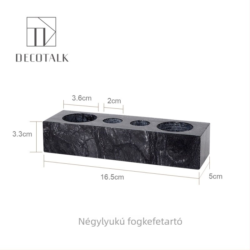 Márvány fogkefetartó, fúrás nélküli rögzítés, nordic stílus, DecoTalk