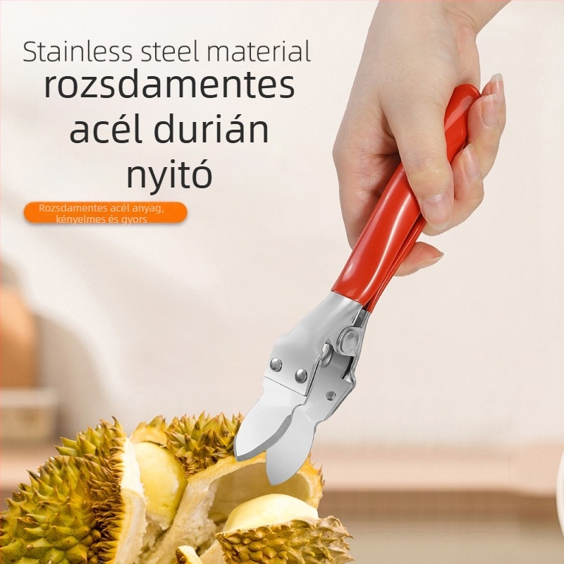 Rozsdamentes acél durian nyitó és héjleválasztó eszköz, pulpát kinyerő