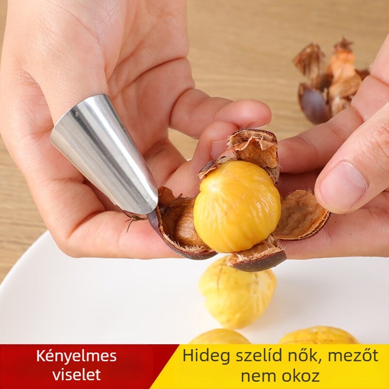 Rozsdamentes acél ujjvédő és edamame hámozó eszköz – modern egyszerű dizájn, 2013 tavaszán debütált